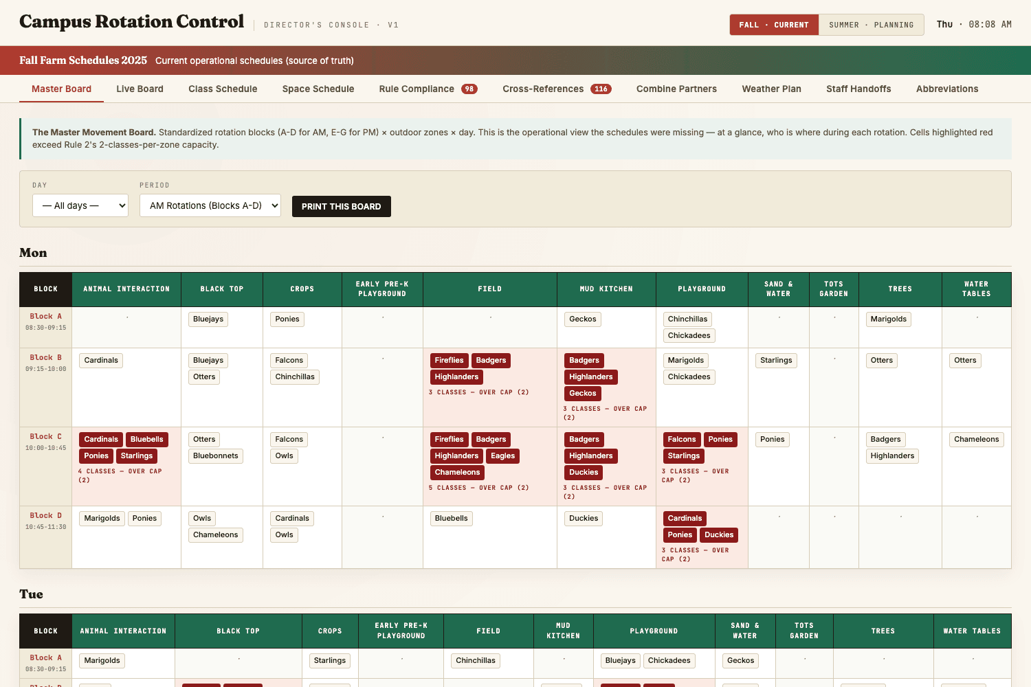 From PDF Schedules to a Drag-and-Drop Console